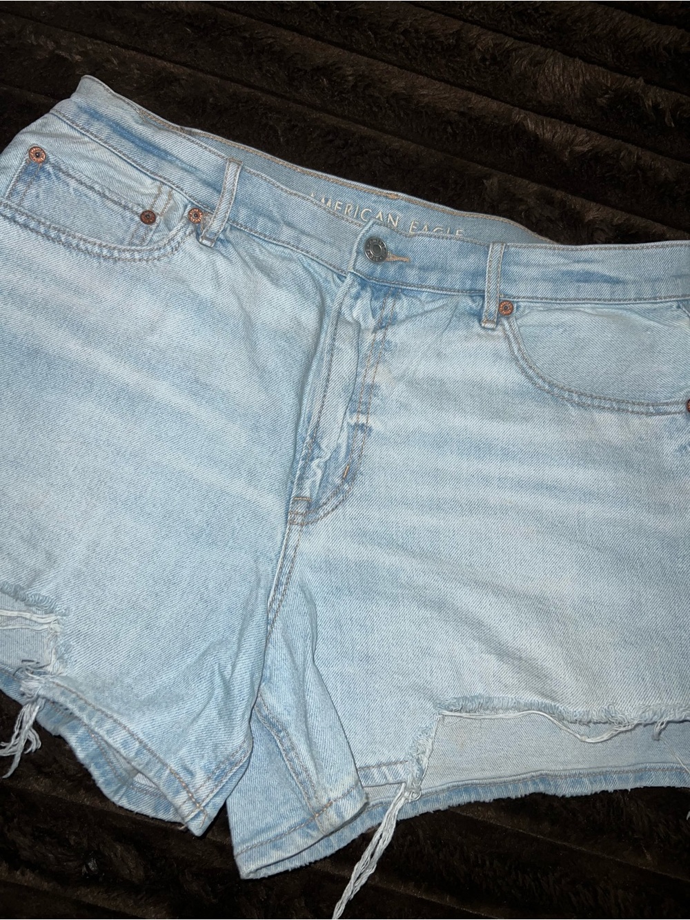 American Eagle Outfitters Light Blue Denim Women’s Cutoff Shorts Size 12